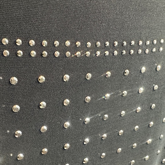 EUC Cache Blong Black Silver Studded Long Sleeve Top, M - Picture 3 of 10